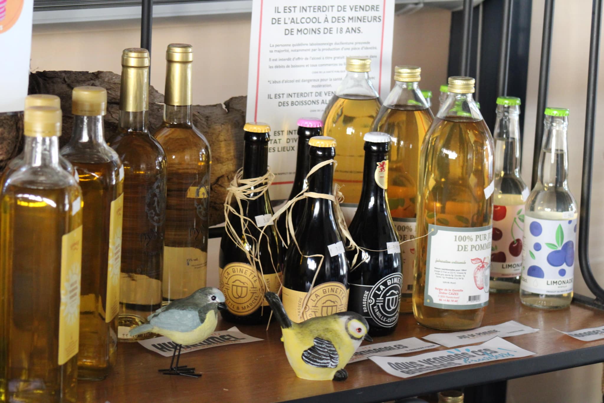 Les boutiques 100% local Boissons