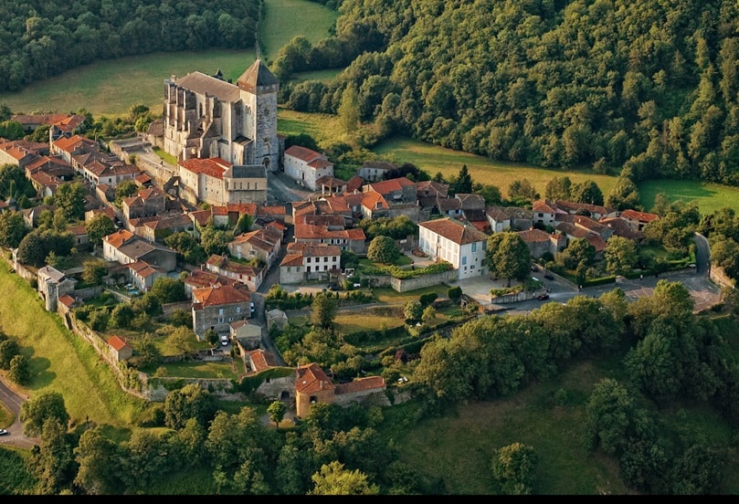 Aerial view of Saint-Bertrand de Comminges
