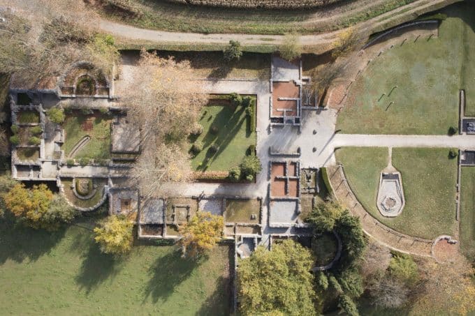 Le Comminges durant l'Antiquité- Image montrant la villa gallo romaine de Montmaurin vue du ciel