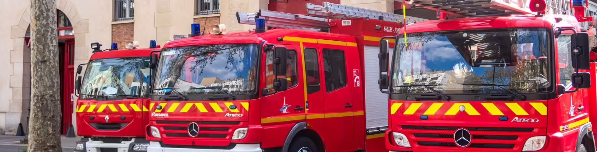 numéros d'urgence camions pompiers
