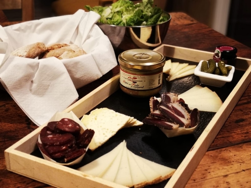 Cheese and charcuterie platter