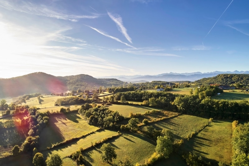 Vue Pyrénées depuis les hauteurs d'Aurignac